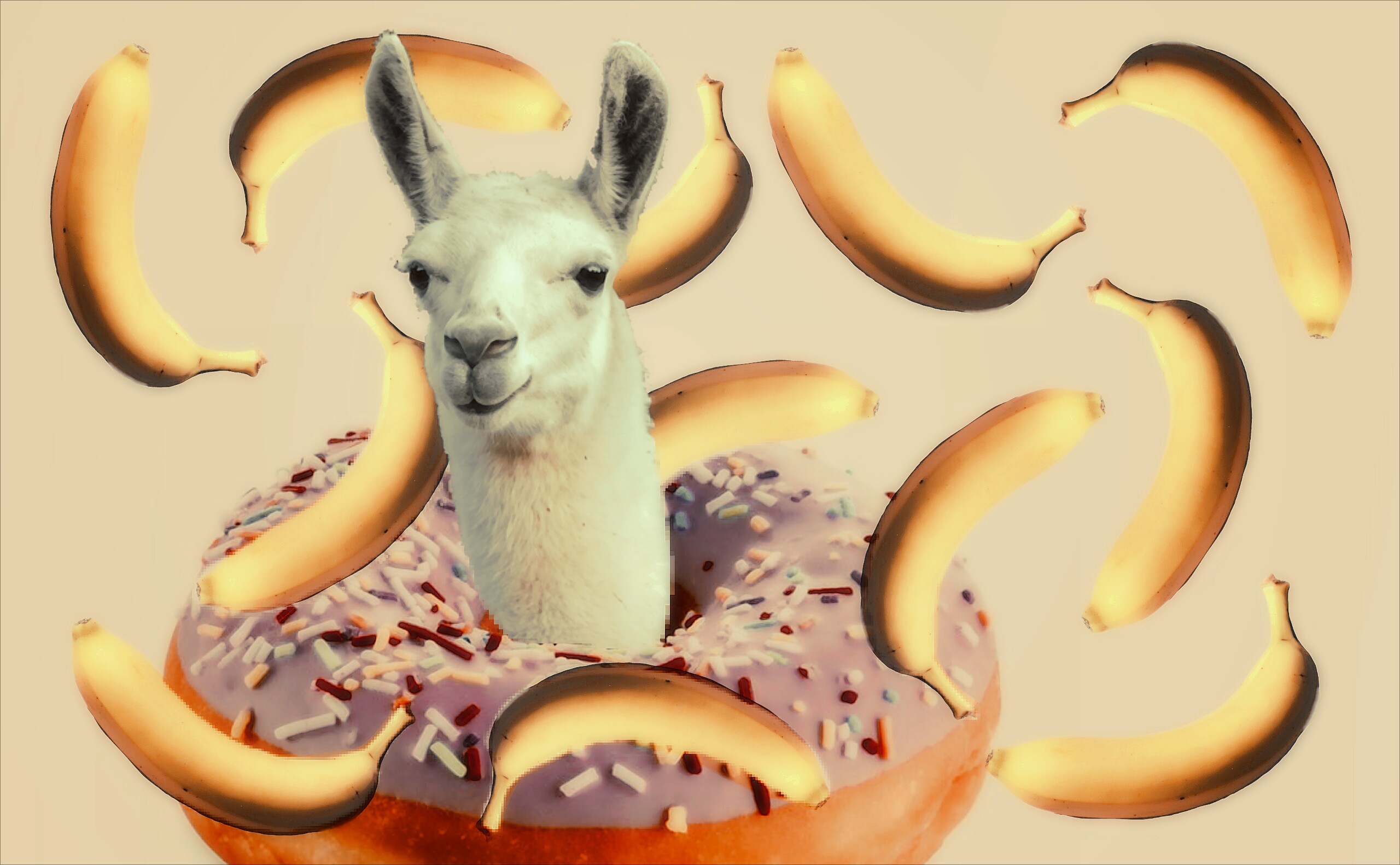 remixit gobananasremix bananas llama image by jessicasheere