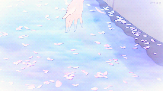 Hello~ gif pastel aesthetic anime pink pond... - 540 x 304 animatedgif 1945kB